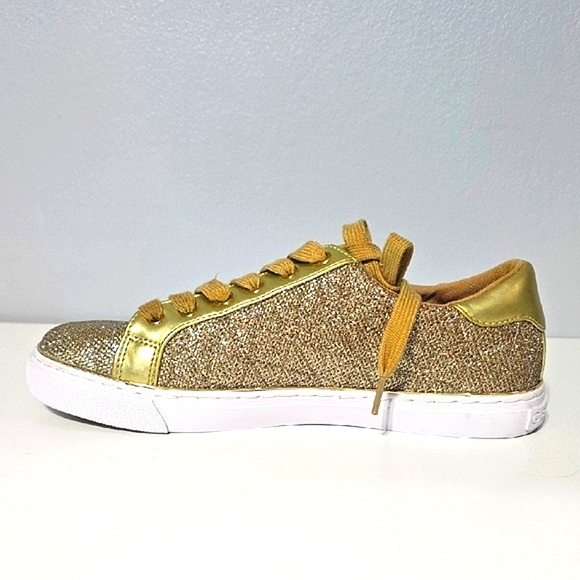 Guess Gold Glitter Sneakers Classic Style - Picture 4 of 10